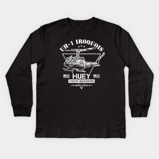 UH-1 Iroquois "Huey" Helicopter Kids Long Sleeve T-Shirt
